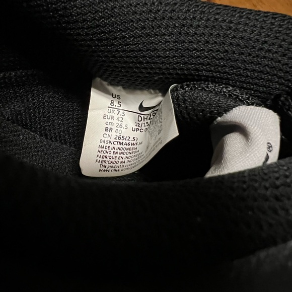 Nike Mens Court Vision Low Casual Size 8.5 Black White | DH2987-001 | - Picture 7 of 9